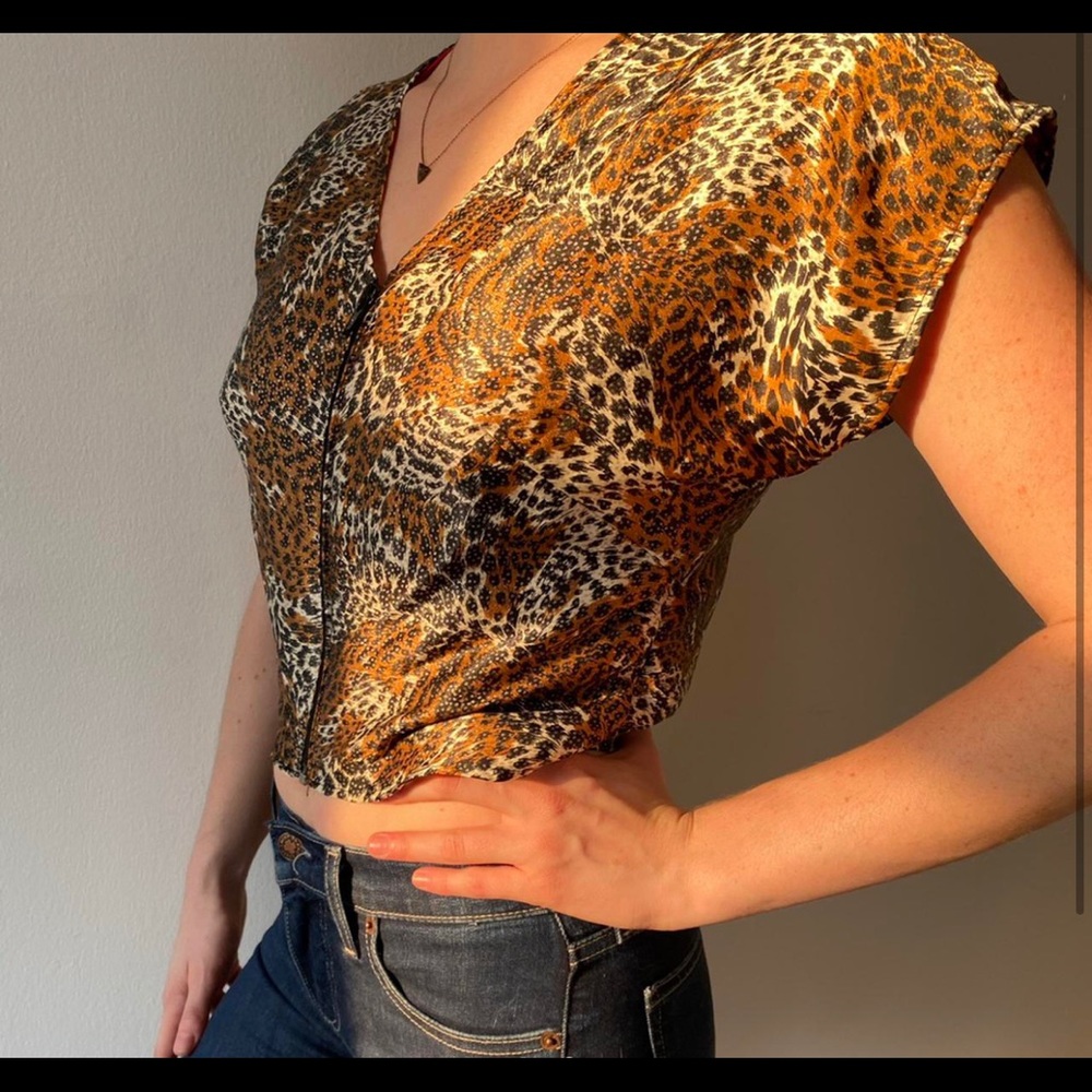 Vintage Leopard Print Top